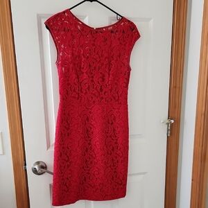 Banana Republic Red Lace Dress